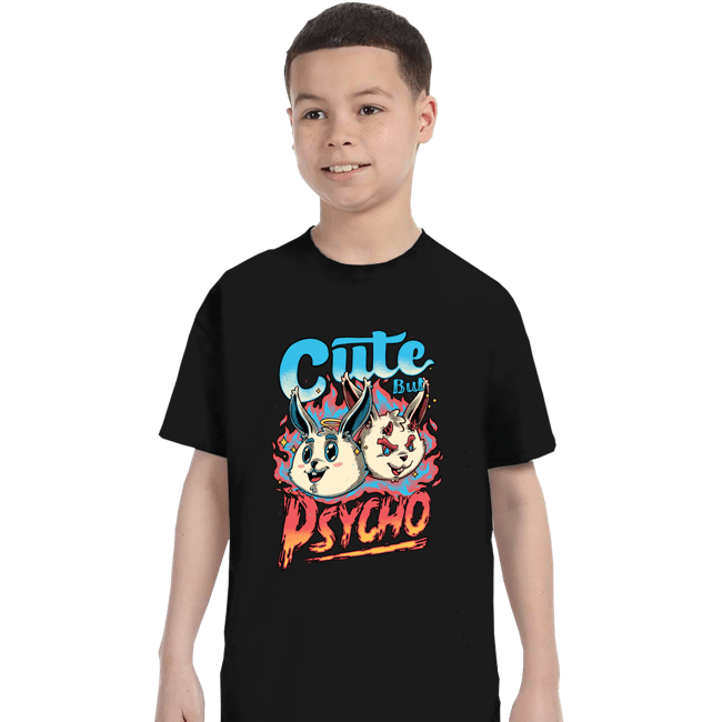 Daily_Deal_Shirts T-Shirts, Youth / XS / Black Cute But Psycho