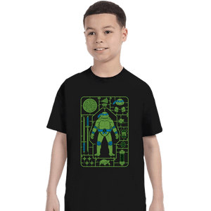 Daily_Deal_Shirts T-Shirts, Youth / XS / Black Leonardo Model Sprue