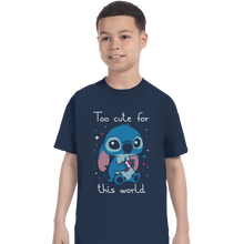 Load image into Gallery viewer, Shirts T-Shirts, Youth / XS / Navy Too Cute For This World
