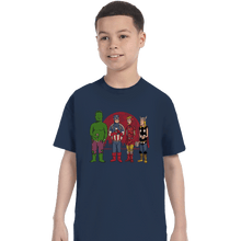 Load image into Gallery viewer, Shirts T-Shirts, Youth / XL / Navy King Of The Heroes

