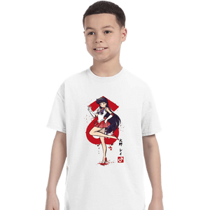 Daily_Deal_Shirts T-Shirts, Youth / XS / White Mars Sumi-e