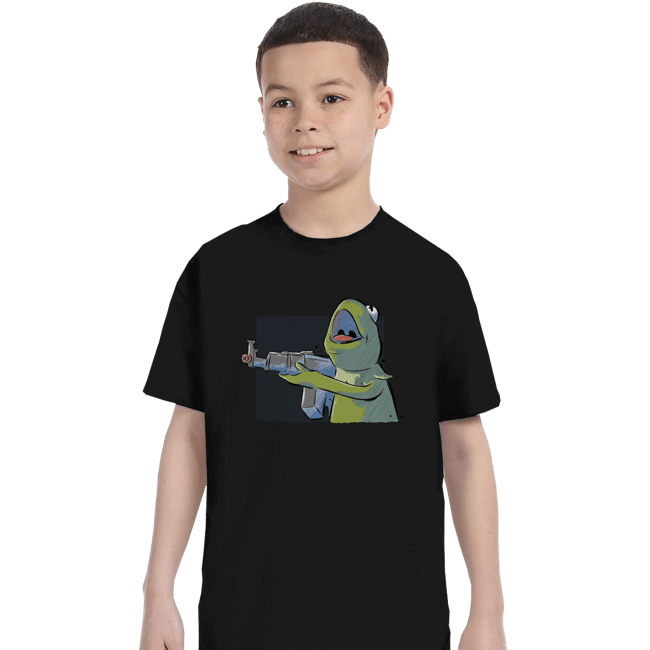Shirts T-Shirts, Youth / XS / Black Frog Gun