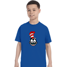 Load image into Gallery viewer, Shirts T-Shirts, Youth / XS / Royal Blue Mad Cat Hat
