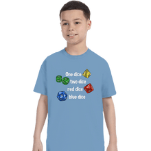 Load image into Gallery viewer, Secret_Shirts T-Shirts, Youth / XS / Powder Blue Seuss Dice
