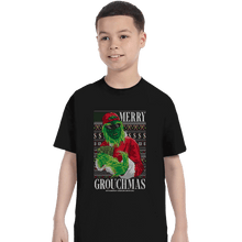 Load image into Gallery viewer, Daily_Deal_Shirts T-Shirts, Youth / XS / Black Merry Grouchmas Ugly Sweater
