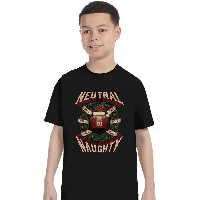 Shirts T-Shirts, Youth / XS / Black Neutral Naughty Christmas