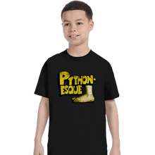 Load image into Gallery viewer, Shirts T-Shirts, Youth / XS / Black Pythonesque
