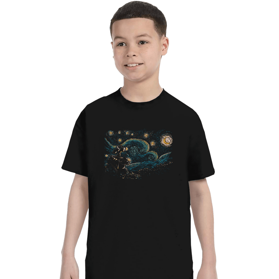 Shirts T-Shirts, Youth / XL / Black Starry Robot