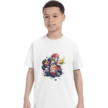 Load image into Gallery viewer, Shirts T-Shirts, Youth / XL / White Go Kart Watercolor

