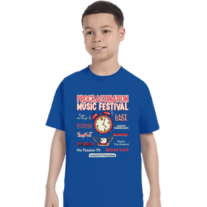 Daily_Deal_Shirts T-Shirts, Youth / XS / Royal Blue Procrastination Festival