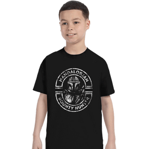 Shirts T-Shirts, Youth / XS / Black Mandalorian Bounty Hunter