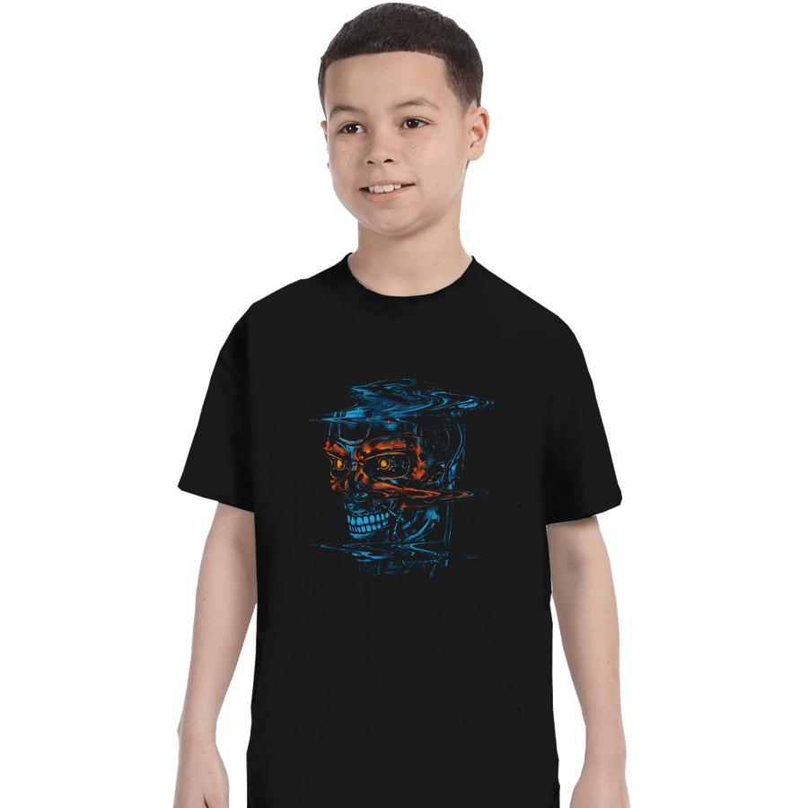 Shirts T-Shirts, Youth / XS / Black Glitchy Future