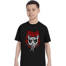 Load image into Gallery viewer, Shirts T-Shirts, Youth / XL / Black Black Metal Cat

