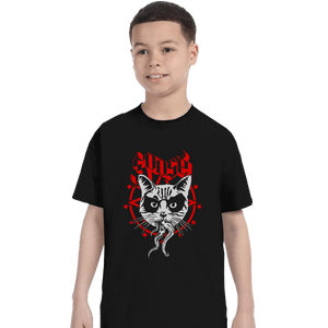 Shirts T-Shirts, Youth / XL / Black Black Metal Cat