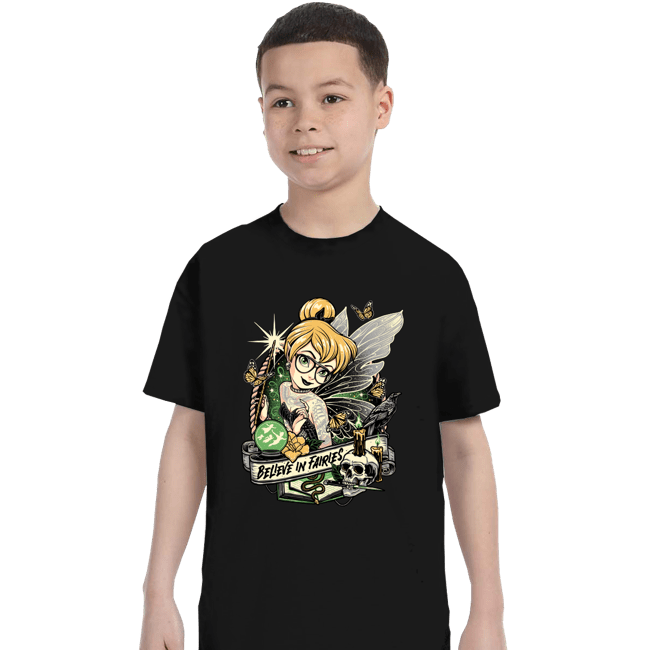 Daily_Deal_Shirts T-Shirts, Youth / XS / Black Believe In Fairies
