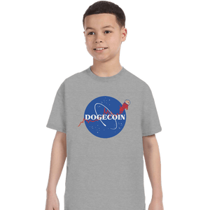 Daily_Deal_Shirts T-Shirts, Youth / XS / Sports Grey Nasa Doge