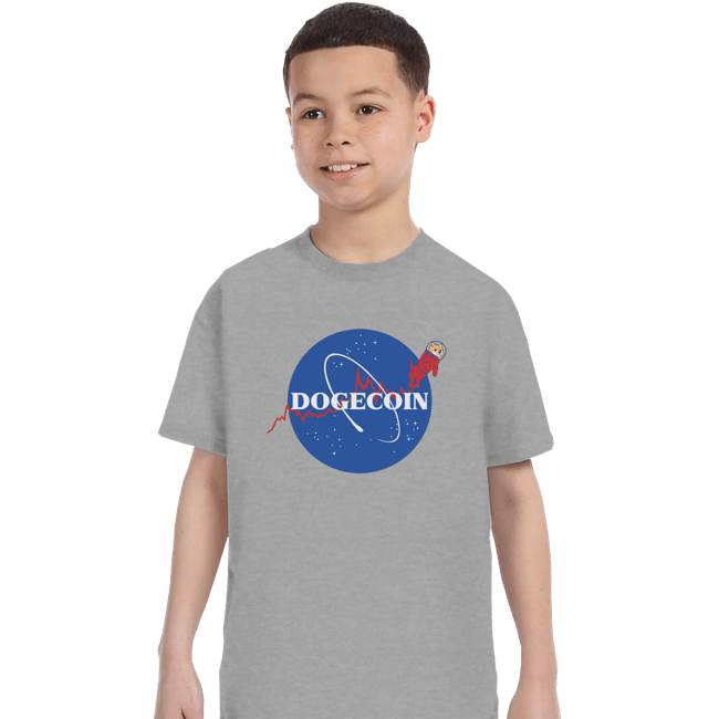 Daily_Deal_Shirts T-Shirts, Youth / XS / Sports Grey Nasa Doge