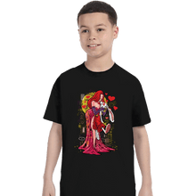 Load image into Gallery viewer, Daily_Deal_Shirts T-Shirts, Youth / XS / Black Animated Kiss

