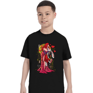 Daily_Deal_Shirts T-Shirts, Youth / XS / Black Animated Kiss