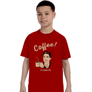 Shirts T-Shirts, Youth / XL / Red It's damn Fine Coffee