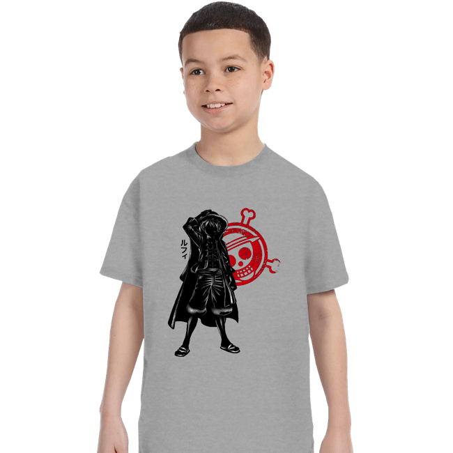 Shirts T-Shirts, Youth / XS / Sports Grey Crimson Yonko