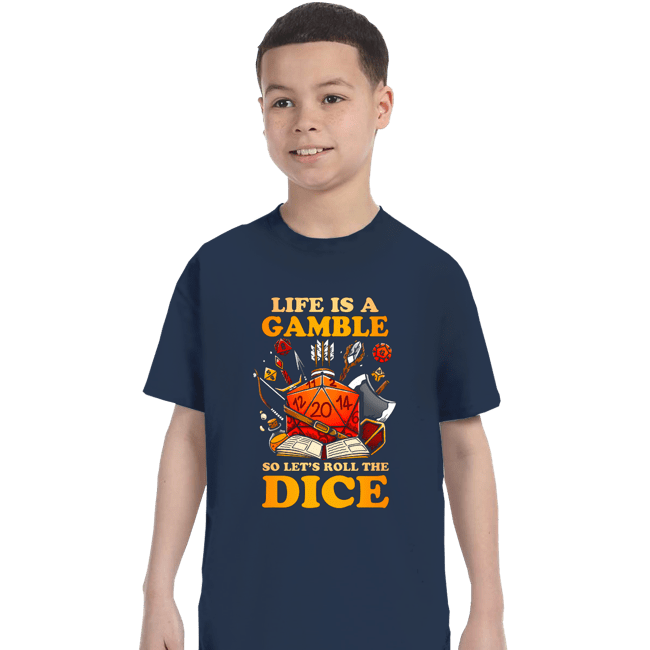 Shirts T-Shirts, Youth / XS / Navy Life Is A Gamble
