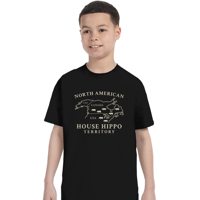 Secret_Shirts T-Shirts, Youth / XS / Black House Hippo