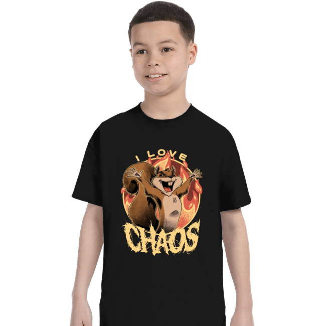 Shirts T-Shirts, Youth / XS / Black I Love Chaos!