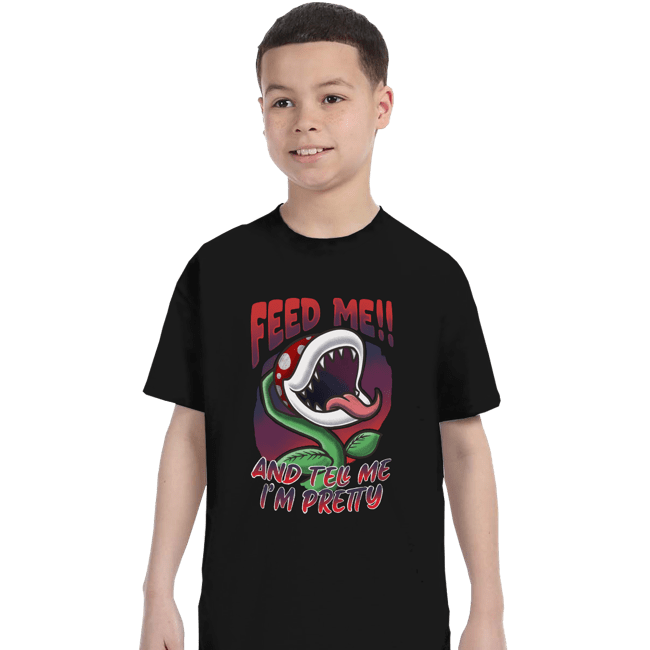 Secret_Shirts T-Shirts, Youth / XS / Black Piranha