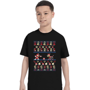 Shirts T-Shirts, Youth / XS / Black Christmas Man