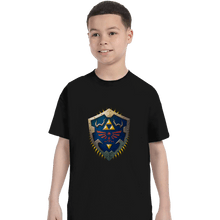 Load image into Gallery viewer, Shirts T-Shirts, Youth / XS / Black Hylian Shield
