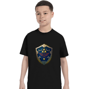 Shirts T-Shirts, Youth / XS / Black Hylian Shield