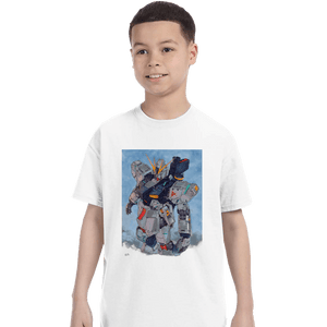 Secret_Shirts T-Shirts, Youth / XS / White Nu Gundam Watercolor