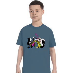 Secret_Shirts T-Shirts, Youth / XS / Indigo Blue No-Kissing