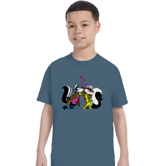Secret_Shirts T-Shirts, Youth / XS / Indigo Blue No-Kissing