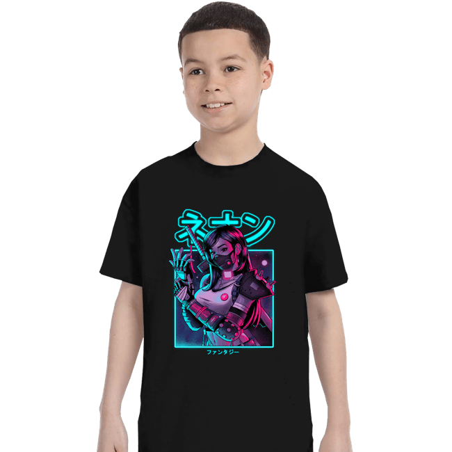 Shirts T-Shirts, Youth / XS / Black Neon Fantasy VII