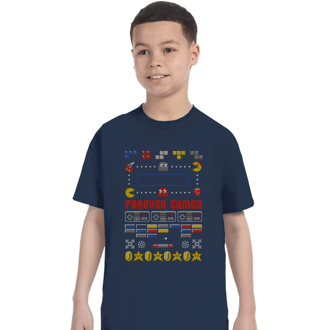 Shirts T-Shirts, Youth / XS / Navy A Very Gamer Christmas