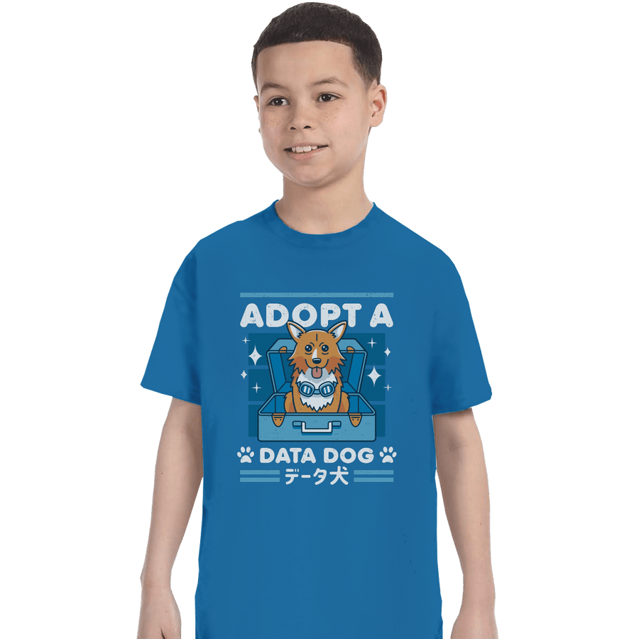 Shirts T-Shirts, Youth / XL / Sapphire Adopt A Data Dog