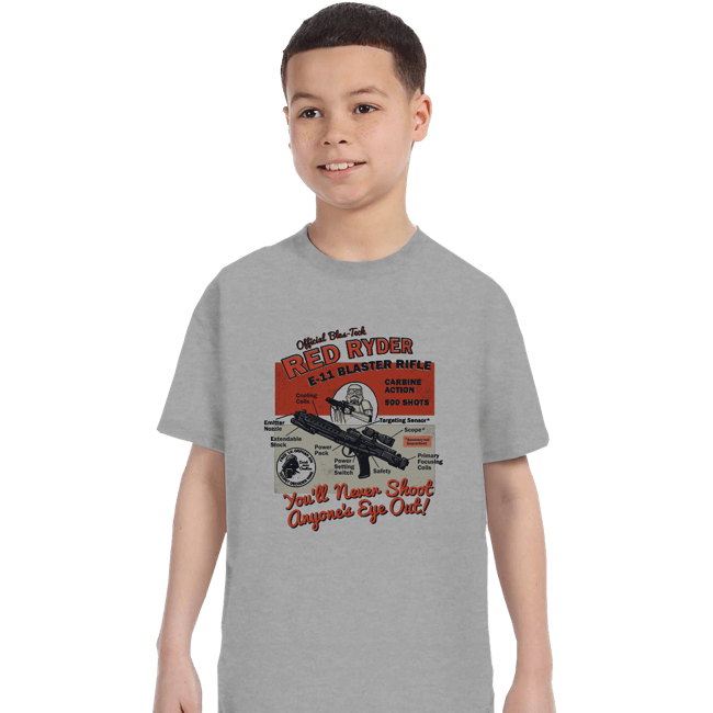 Daily_Deal_Shirts T-Shirts, Youth / XS / Sports Grey Red Ryder Blaster