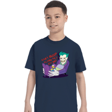 Load image into Gallery viewer, Secret_Shirts T-Shirts, Youth / XS / Navy Can&#39;t Sleep Clowns Will Eat Me
