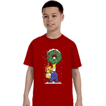 Load image into Gallery viewer, Daily_Deal_Shirts T-Shirts, Youth / XS / Red Festive Feast
