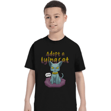 Load image into Gallery viewer, Shirts T-Shirts, Youth / XL / Black Adopt A Lying Cat
