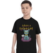 Load image into Gallery viewer, Shirts T-Shirts, Youth / XL / Black Adopt A Lying Cat
