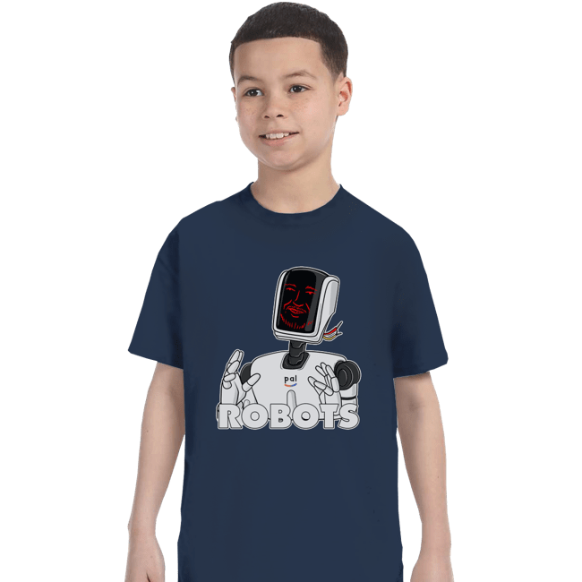 Daily_Deal_Shirts T-Shirts, Youth / XS / Navy Robots
