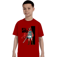 Load image into Gallery viewer, Secret_Shirts T-Shirts, Youth / XS / Red Kill Wolf
