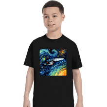 Load image into Gallery viewer, Last_Chance_Shirts T-Shirts, Youth / XS / Black Van Gogh Never Boldly Went
