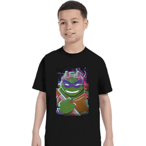 Daily_Deal_Shirts T-Shirts, Youth / XS / Black Glitch Donatello