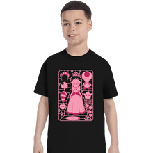 Load image into Gallery viewer, Daily_Deal_Shirts T-Shirts, Youth / XS / Black Princess Peach Model Sprue
