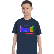 Load image into Gallery viewer, Secret_Shirts T-Shirts, Youth / XS / Navy Periodic Table of Powerups
