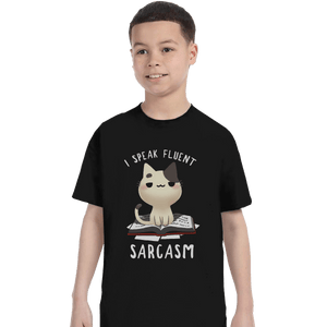 Shirts T-Shirts, Youth / XL / Black Fluent Sarcasm